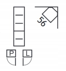 Meble INDIANA - Witryna narożna LED lewa (I-23) Głębokość mebla 47 cm