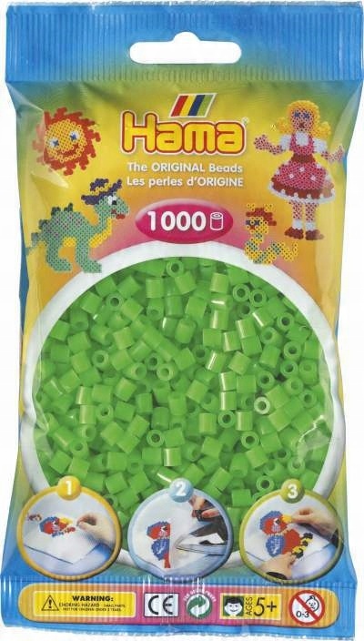 

Koraliki Hama MIDI 1000 207-42 Zielone Neonowe