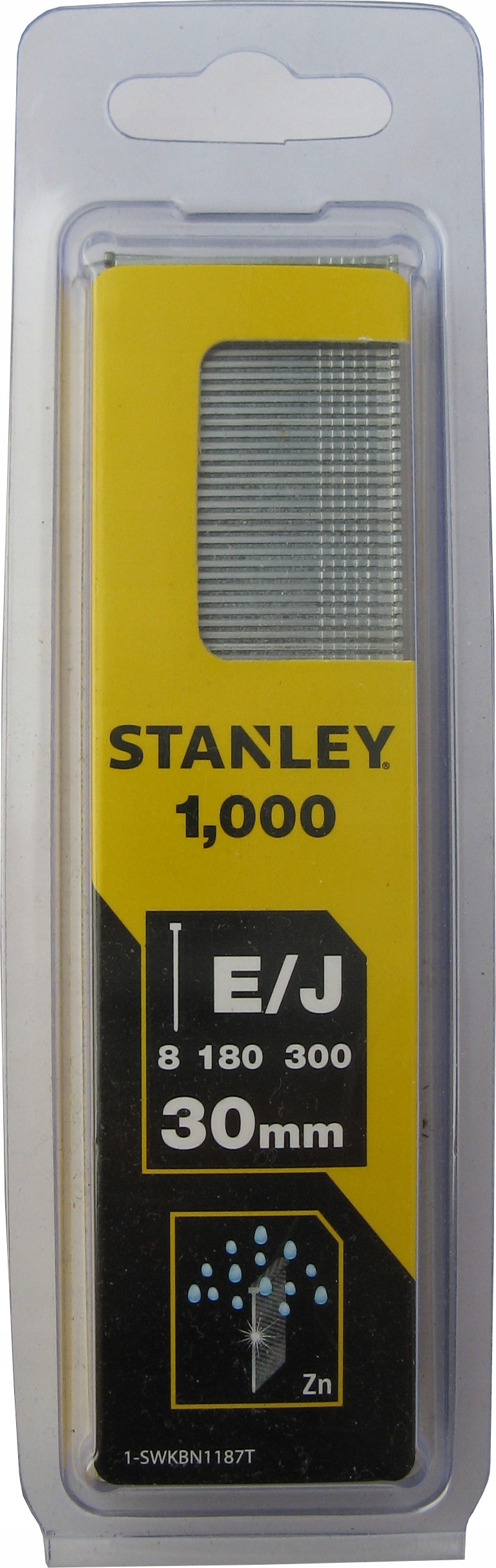 STANLEY GWOŹDZIE typ J 30mm DO TAKERA GWOŹDZIARKI 1000szt 1-SWKBN1187T
