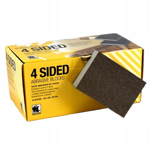

Gąbka ścierna 4 stronna 98x69x26 Indasa P60