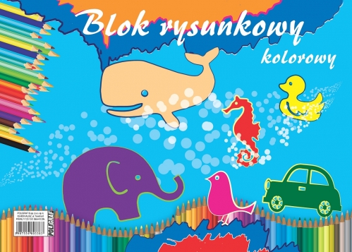 

Blok rysunkowy kolorowy duży A3/20 kartek Poligraf