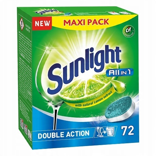 

Sunlight All In 1 Tabletki do zmywarki Lemon 72szt