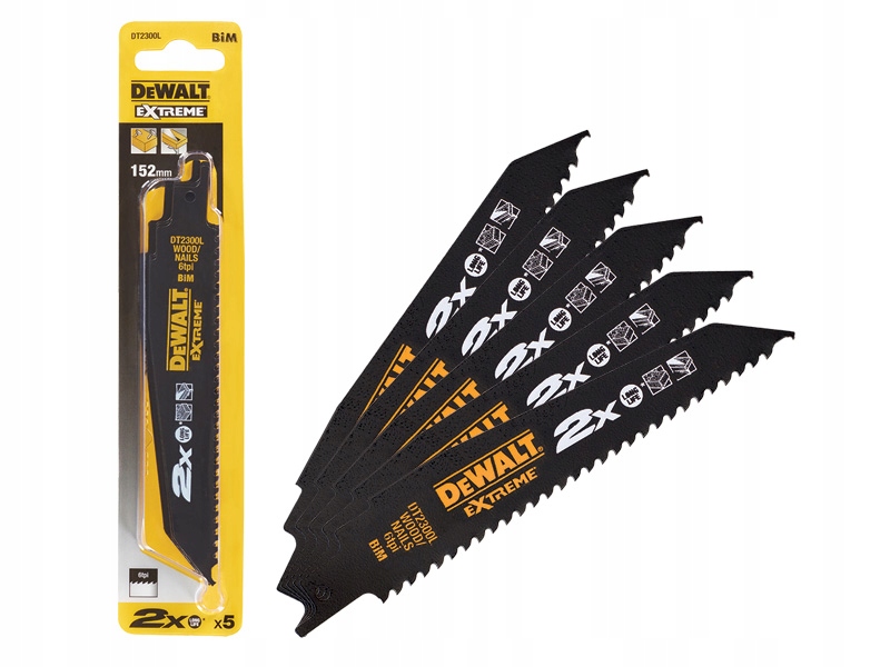 Pilové listy šavlové 152 dřevo gwo Dewalt DT2300