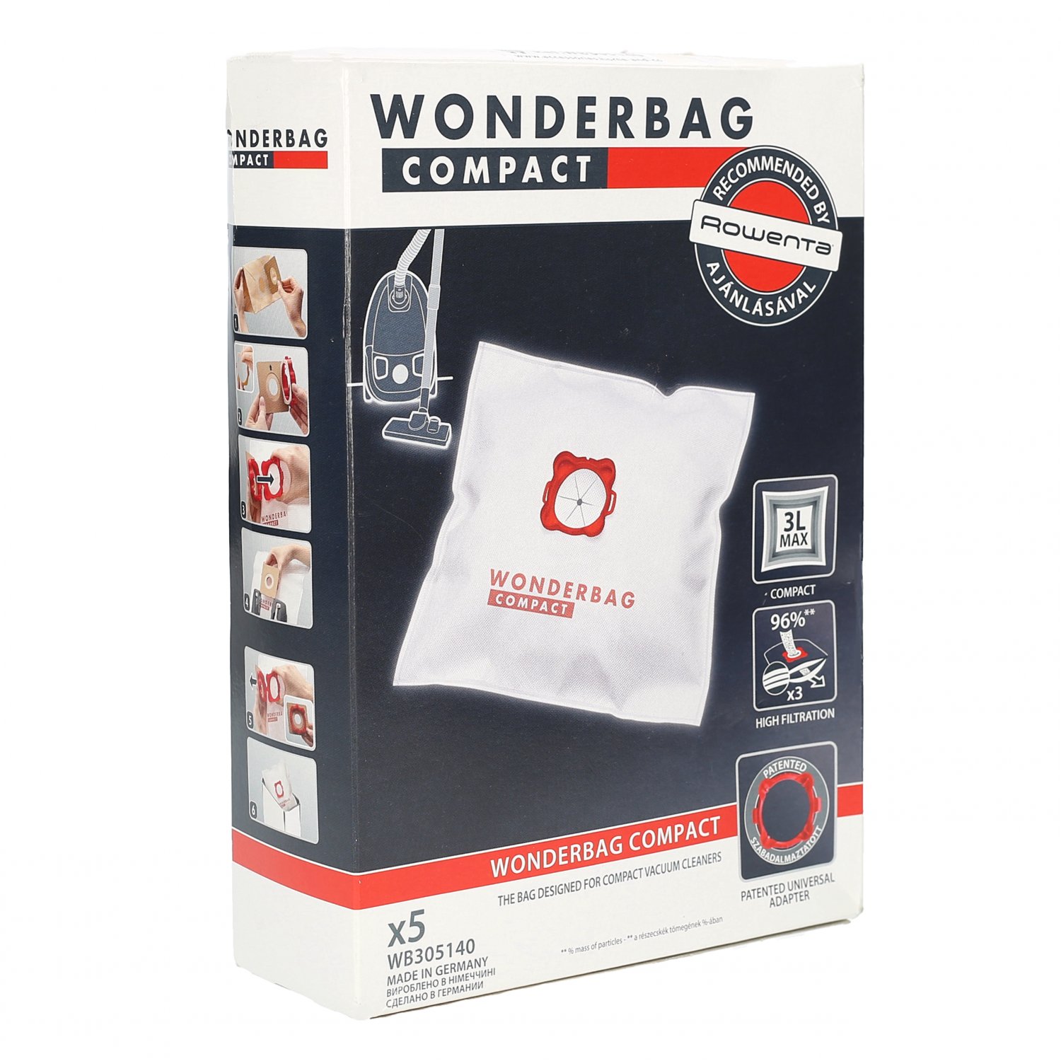 

Worki odkurzacza Rowenta Wonderbag Compact WB3051