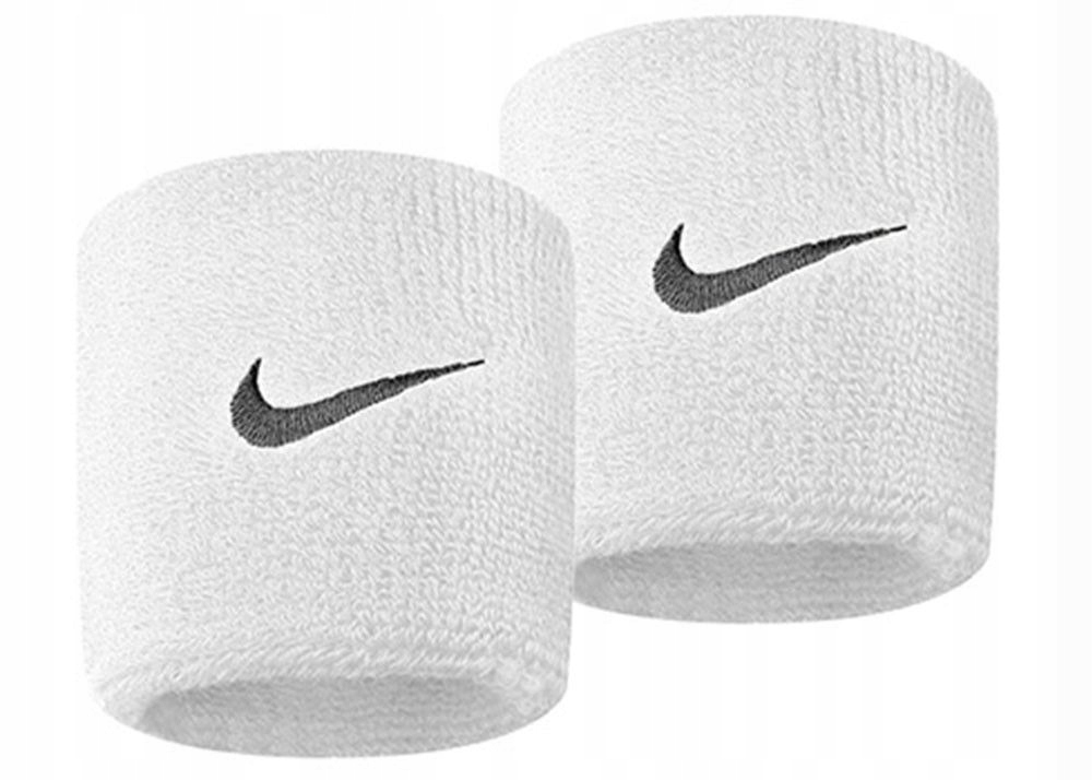 Frotki na nadgarstek Nike Swoosh białe 2 szt. NNN04101OS