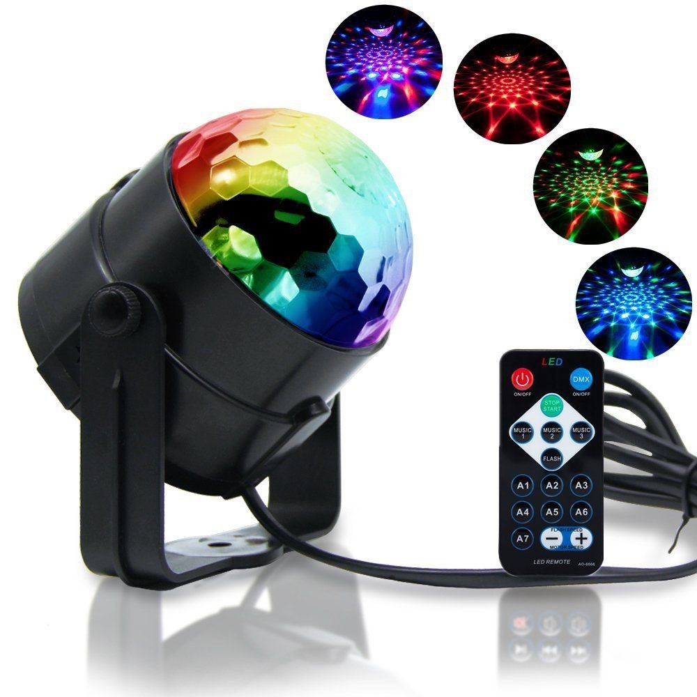 Kula Disco LED RGB z Pilotem Efekt LED Kod producenta AF-USBXMQ-1