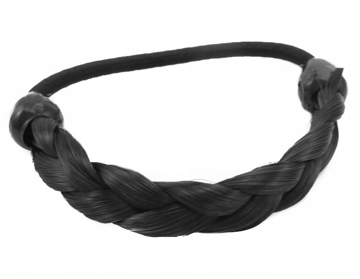 GUMKA DO WŁOSÓW TRESKA WARKOCZ CZARNA
