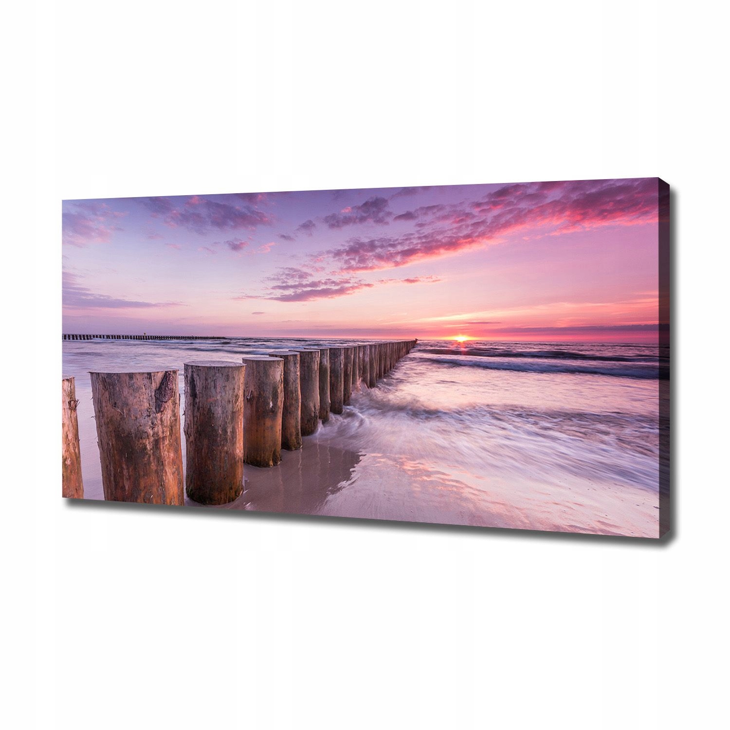 

Foto obraz na płótnie Drewniany falochron 120x60cm