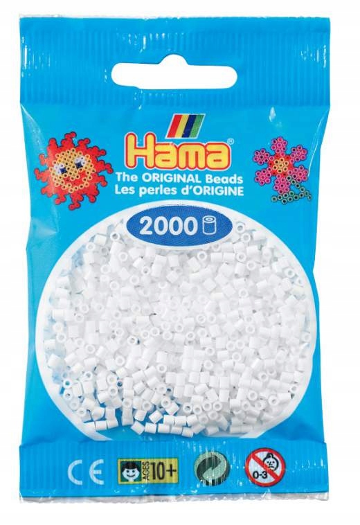 

Koraliki Hama Mini 2000 Sztuk 501-01 Białe Biały