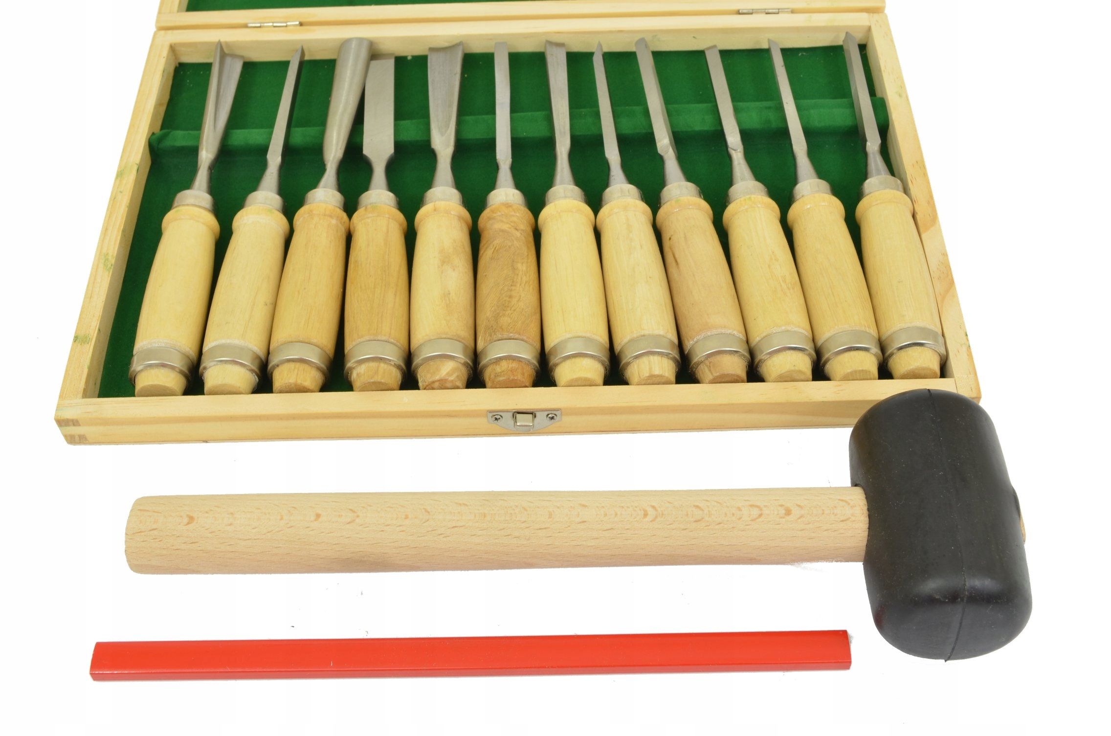 DŁUTA RZEŹBIARSKIE SNYCERSKIE 12SZT +MŁOTEK OŁÓWEK