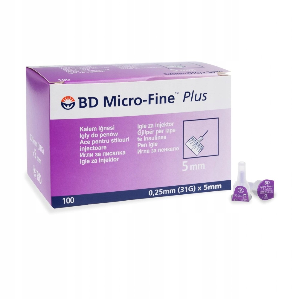 

Igły do penów 100szt Bd Micro-Fine Plus 0,25x5mm