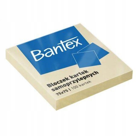 

Karteczki samoprzylepne notes Bantex 75x75mm Żółte