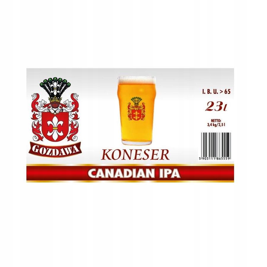 Domácí pivo Gozdawa Koneser Canadian Ipa