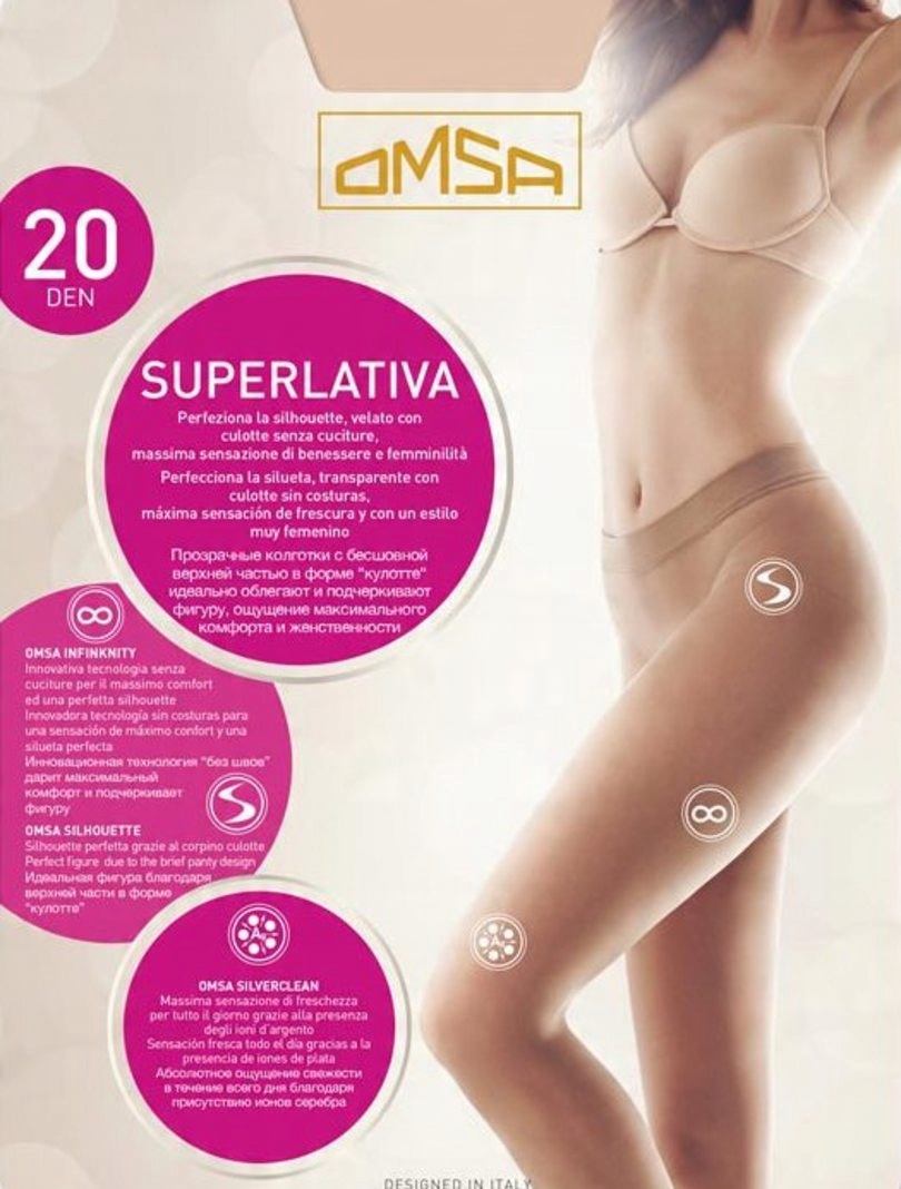 

Omsa Rajstopy bezszwowe Superlativa r.4 daino