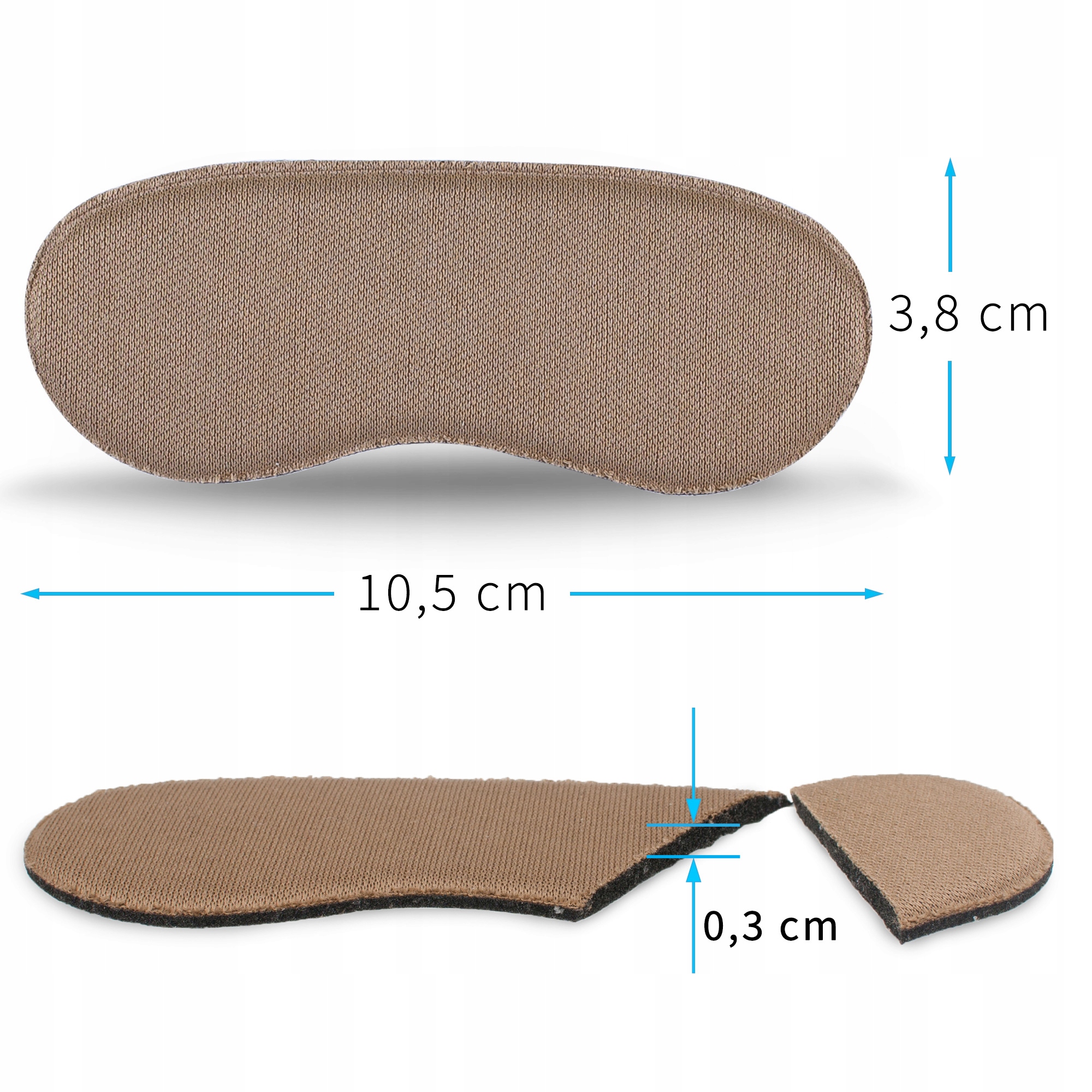 ZAPIĘTKI MATERIAŁOWE do zbyt dużych butów WKLEJANE Marka inna