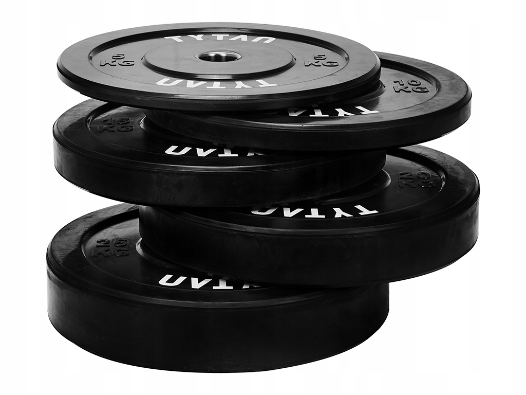 OBCIĄŻENIE OLIMPIJSKIE GUMOWANE TYTAN SPORT 20 KG Zestaw nie