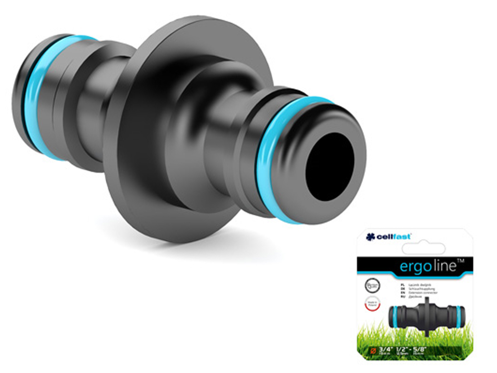 

Cellfast Ergo Dwójnik nypel łącznik 1/2 3/4 53-200