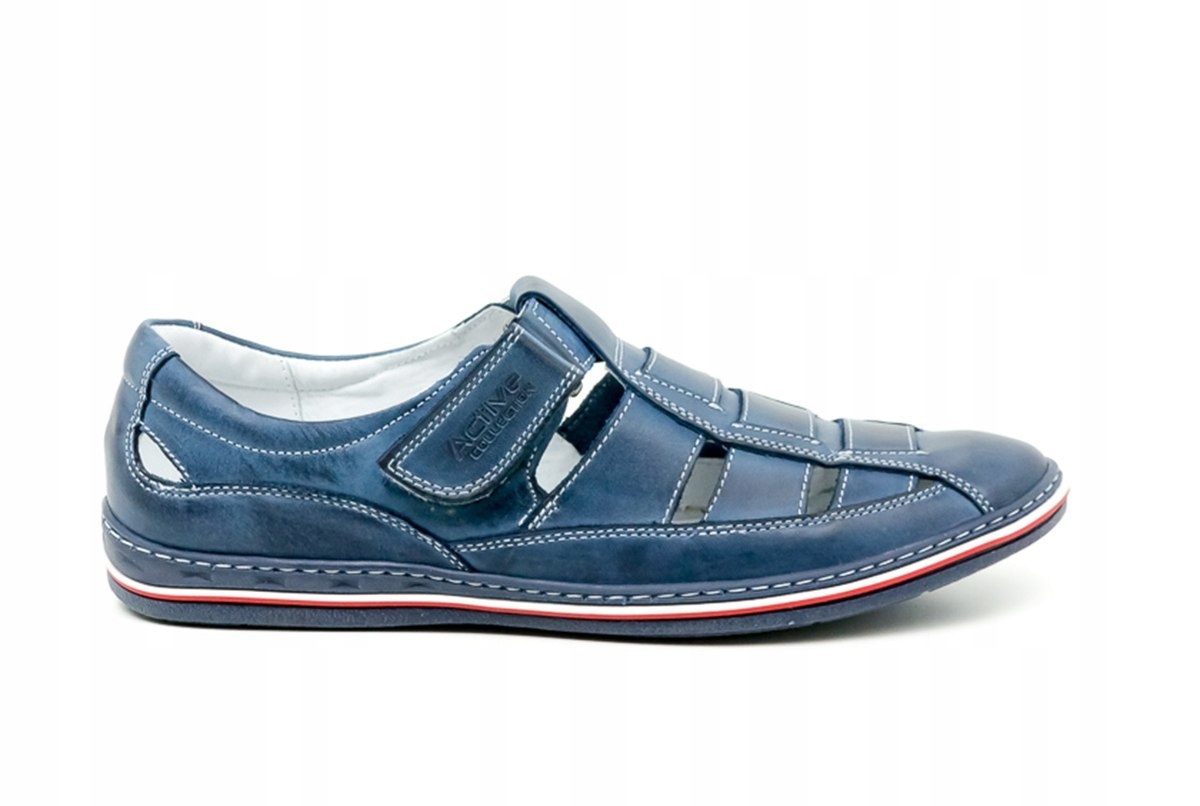 

Hit Buty męskie lato blue skóra Joker dobrebutypl