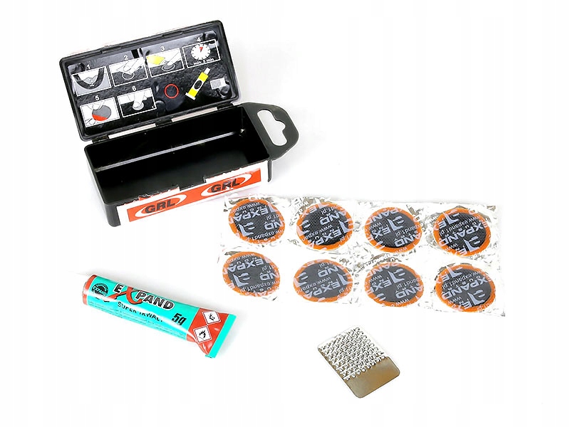 

Zestaw Naprawczy Do Dętek - Klej+łatki+tarka+box