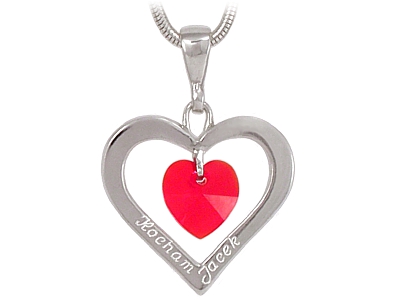 Srebrny wisiorek SERCE SWAROVSKI + łańcuszek Marka Inna marka