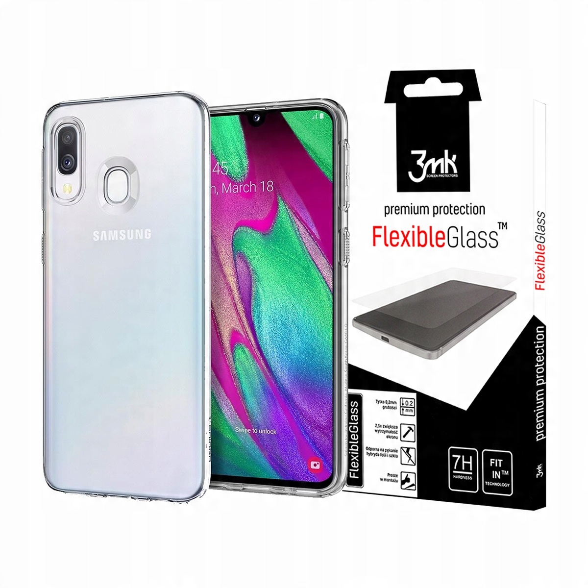 

Spigen Liquid Crystal Etui Do Galaxy A40+SZKŁO 3MK