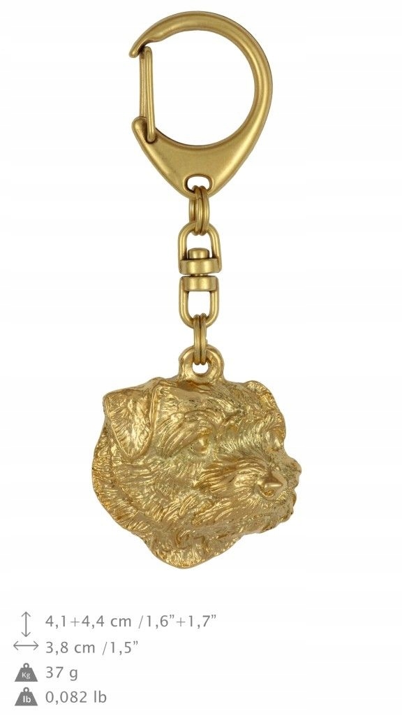 

Norfolk Terrier Pozłacany brelok do kluczy