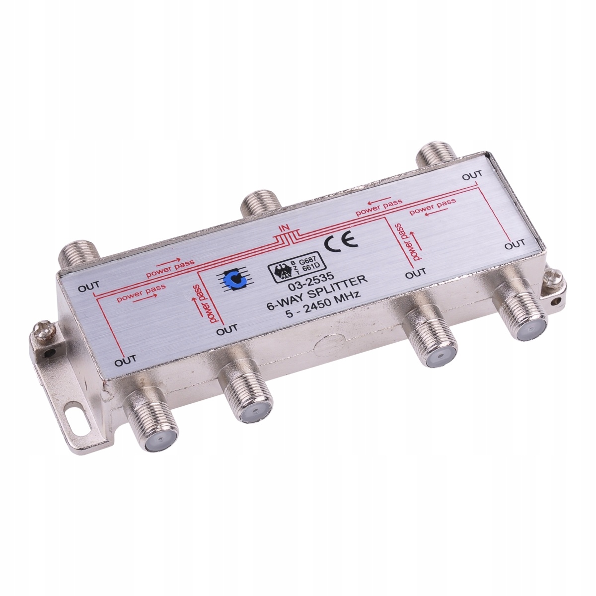 Splitter 6way 5- 2450MHz Cabletech