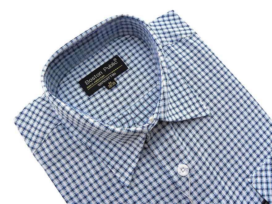 

05 Koszula Z Krótkim Rękawem Niebieska Roz M 38/39