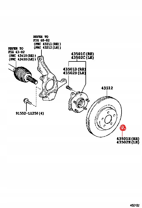 TOYOTA LEXUS NAKRĘTKA PÓŁOSI ORYGINAŁ 90177-22001 Producent części Toyota OE