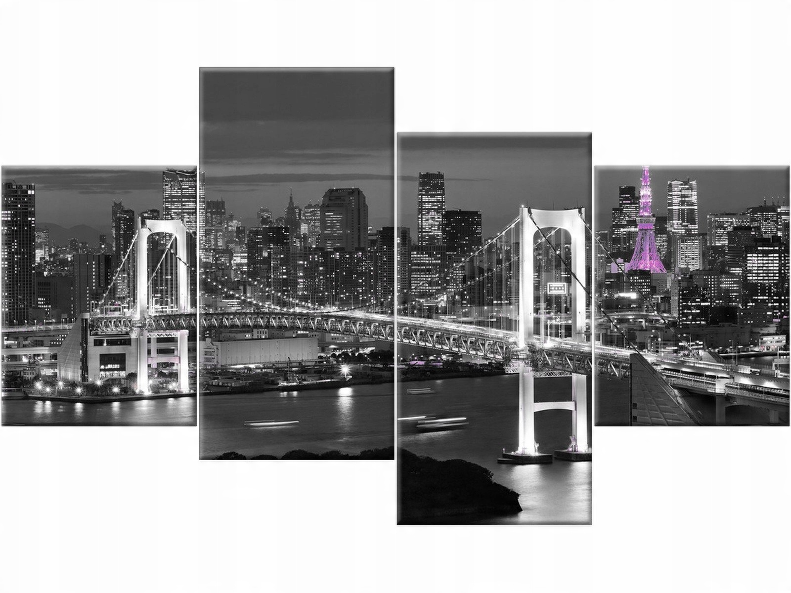 

Tokio Most Nocą Miasto 120x70 Obraz na płótnie
