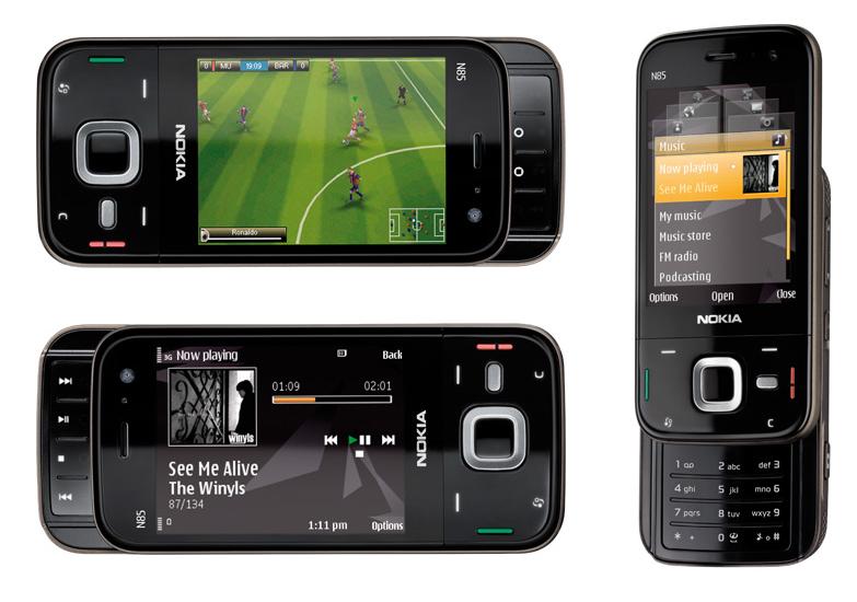 Nokia N85 Telefon Komórkowy Klasyczny 3G 64MB Slider Brązowy Retro