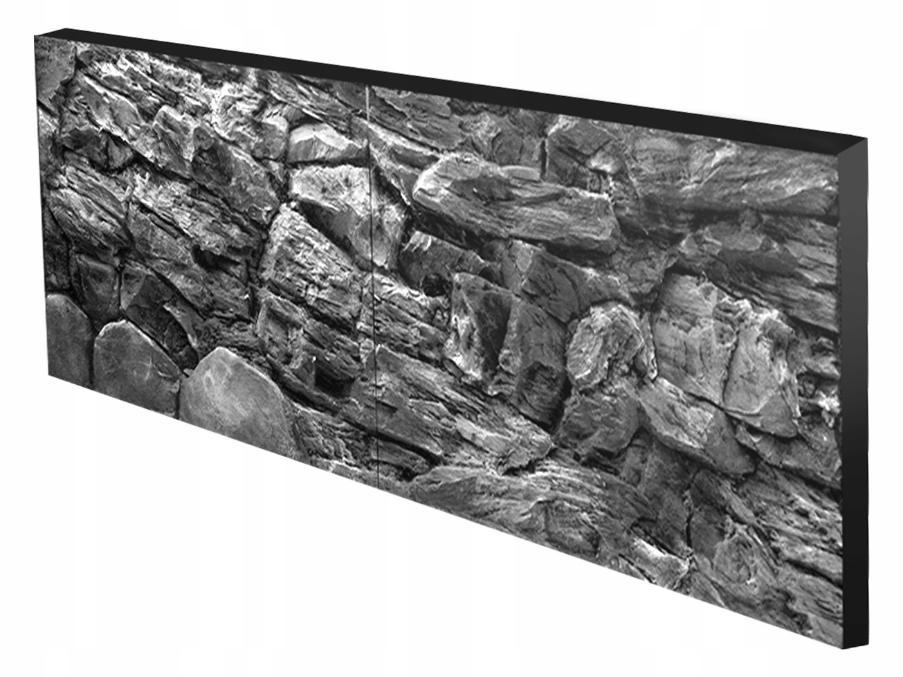 Tło Strukturalne do akwarium SKAŁA SZARA 150x60 cm.