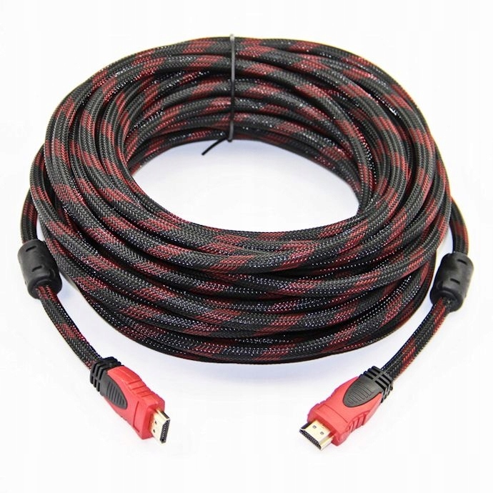 

Kabel Przewód Hdmi Gold Oplot FullHD 3D 4K 24H 15M