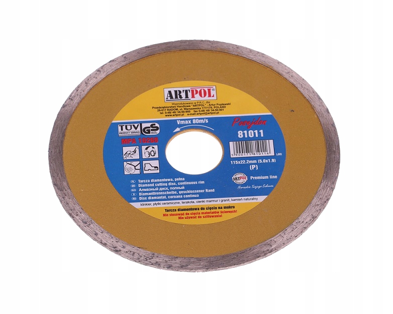 

Tarcza Diamentowa 125 x 22.2mm Kamień Beton Granit
