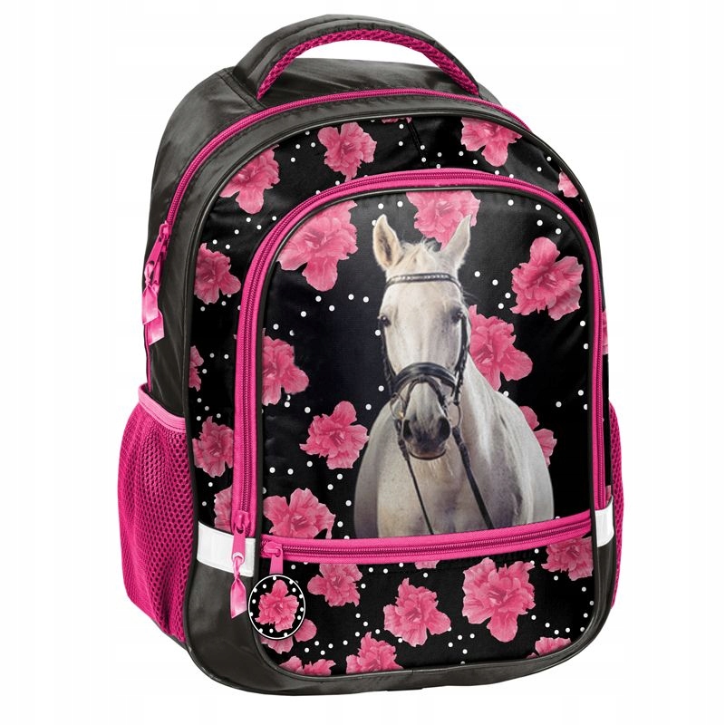 

Lekki plecak szkolny z przepięknym koniem, Paso