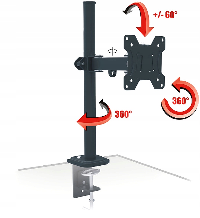 Uchwyt biurkowy monitora AX-PIXEL-SINGLE Model AX PIXEL SINGLE