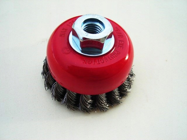 SZCZOTKA DRUCIANA M14 65mm DRUT STALOWY SKRĘCANY Zastosowanie usuwanie farby i rdzy usuwanie lakierów usuwanie zadziorów
