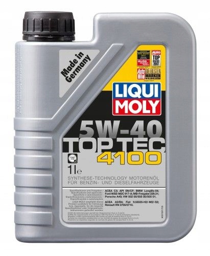 

Olej 5W40 1L Syntetyczny Top Tec 4100 Liqui Moly