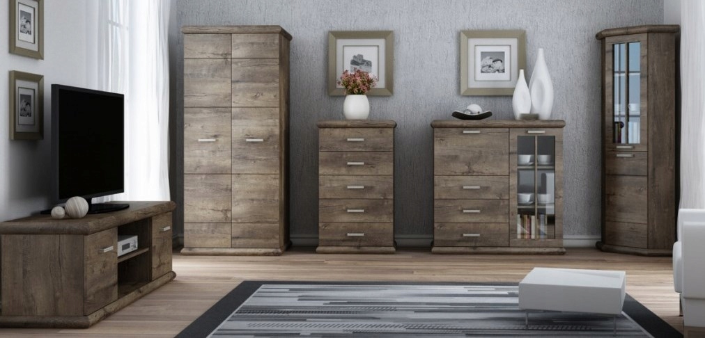 Meble KORA -Witryna narożna 63,5 (K16) Wykończenie matowe