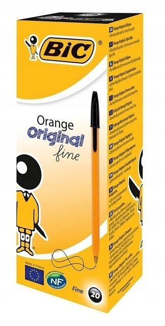 

Długopis Bic fine Orange Czarny Opakowanie 20 Szt