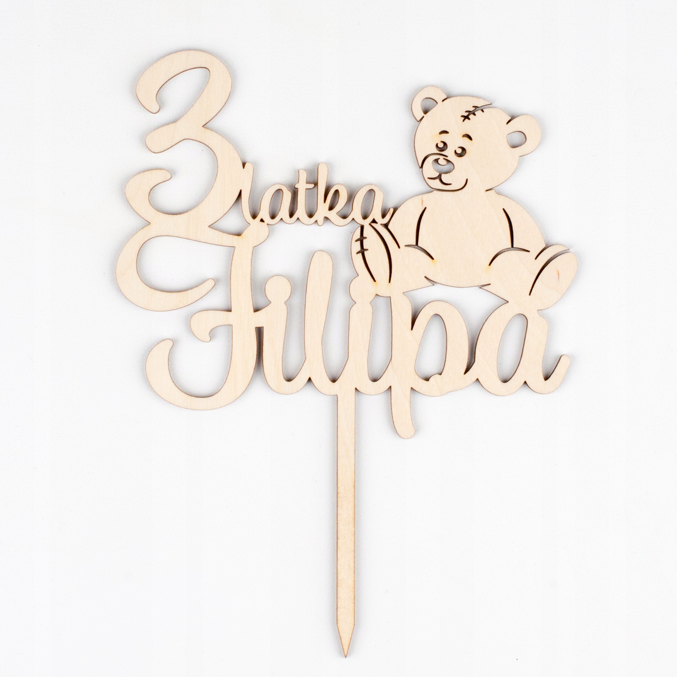 TOPPER URODZINY IMIĘ NAPIS ozdoba NA TORT MIŚ LAT Rodzaj ozdoby waflowe