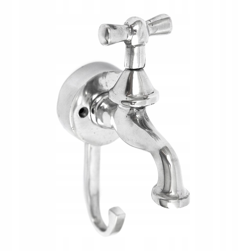 

Wieszak Metalowy Srebrny Kurek Kranu 18cm 1 Hak