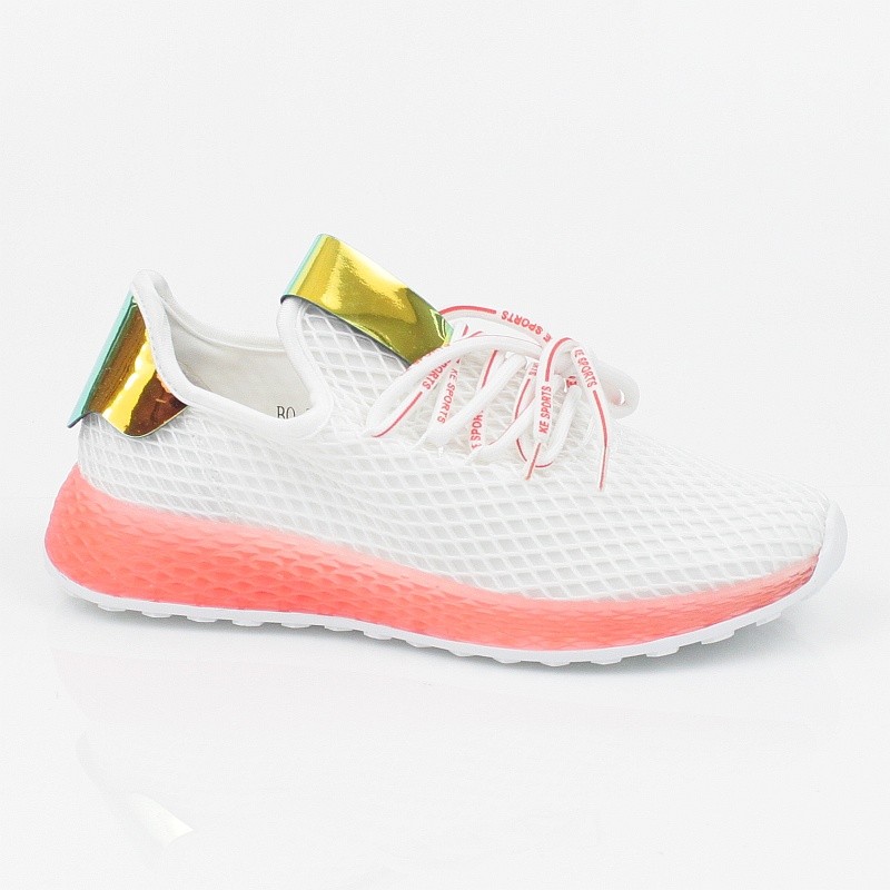 Tenisky BO-79 Bílo Oranžové Strečové vel. 41