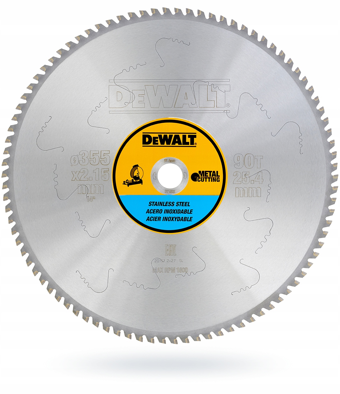 piła tarczowa do cięcia stali nierdzewnej 355/25,4mm DeWalt DT1922-QZ