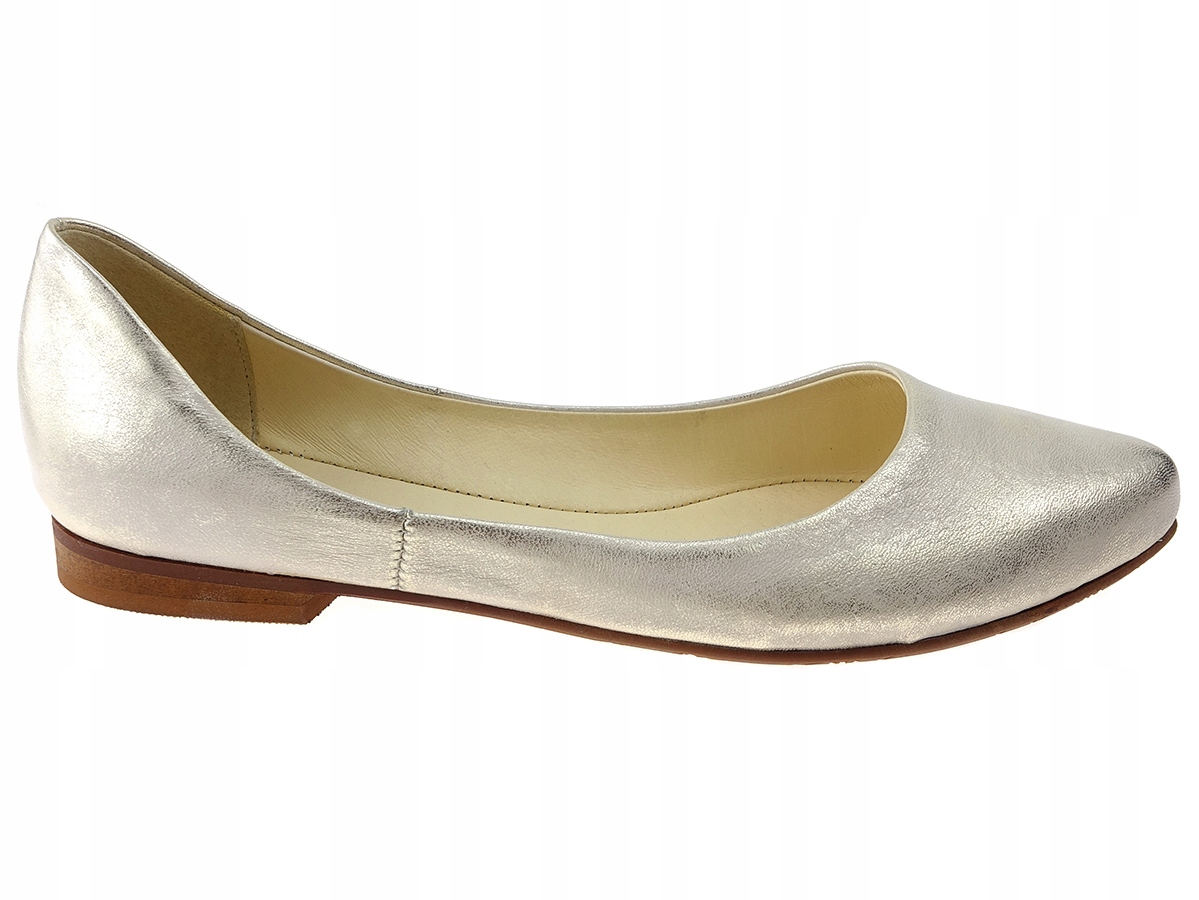 Badura buty balerinki New 1505-69 złote, skóra 40