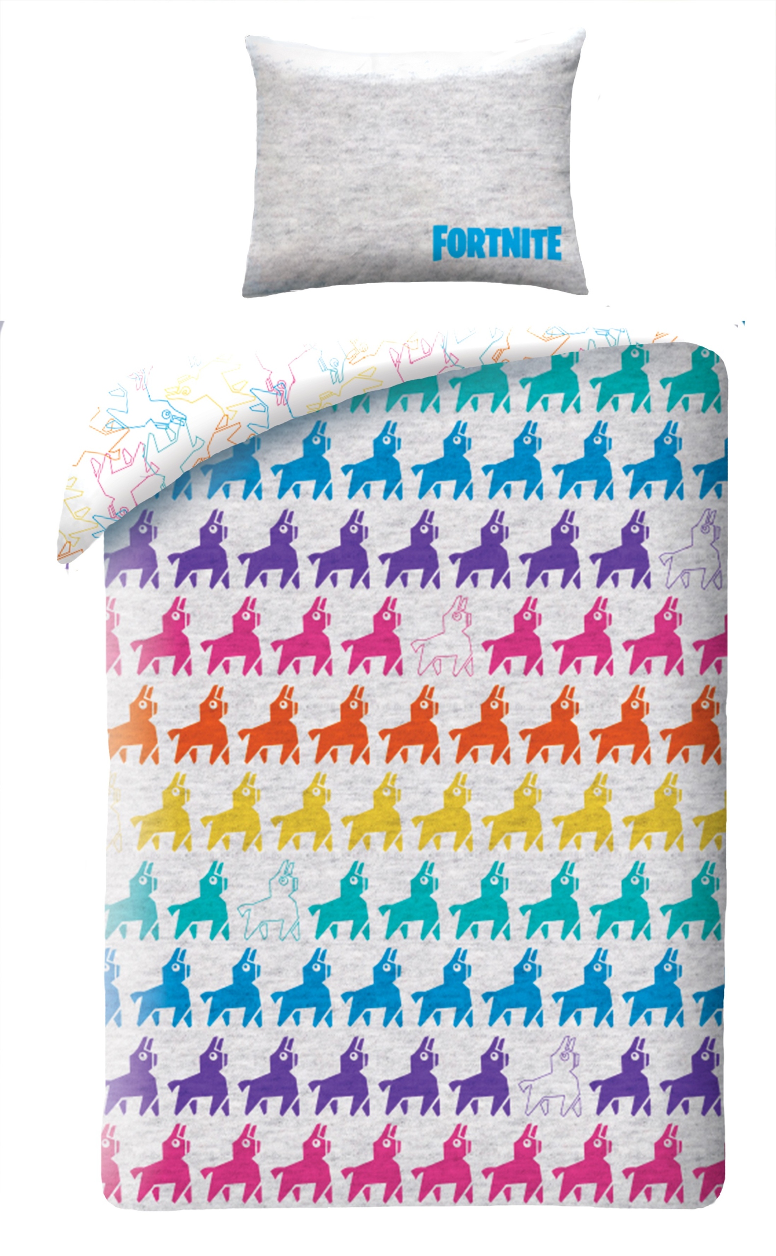 КОМПЛЕКТ ПОСТЕЛЬНОГО БЕЛЬЯ FORTNITE ЛАМА 160 X 200 СМ