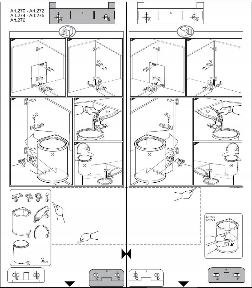 STRONG kosz na śmieci automat srebrny Marka inna