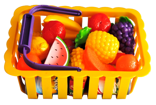 Koszyk Na Zakupy Piknikowy Sklepowy Owoce Warzywa-Zdjęcie-0