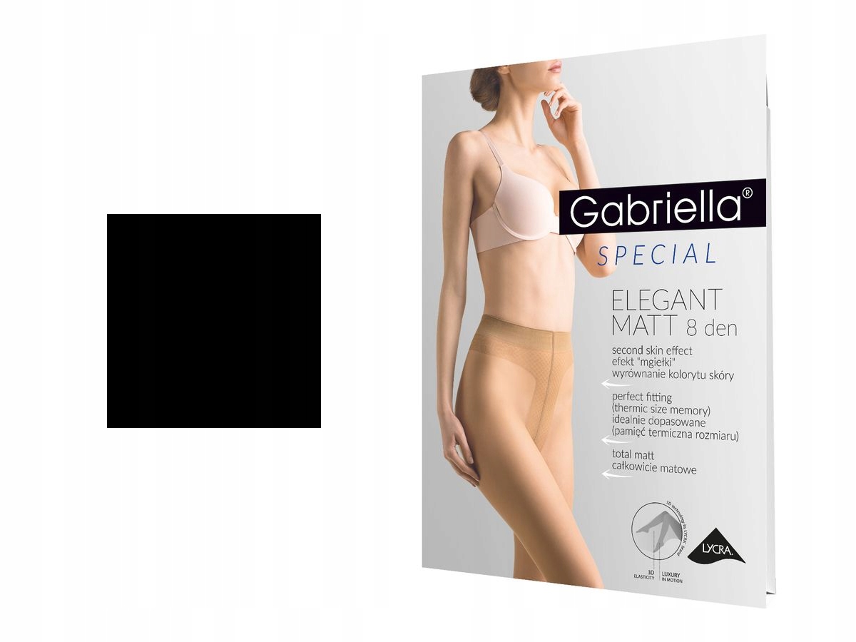 

Gabriella Rajstopy matowe Elegnat 8 Den Nero 2