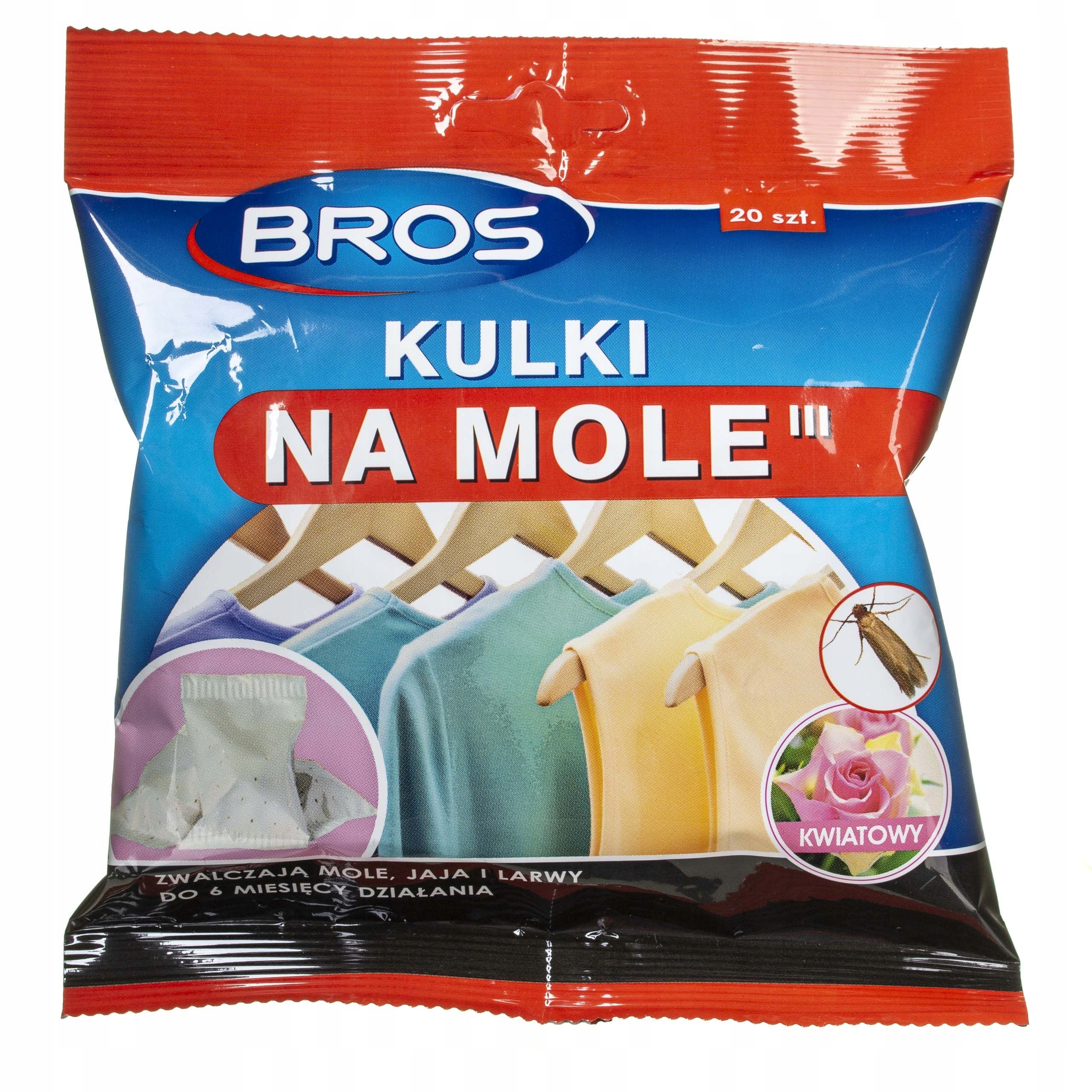 

Bros Kulki Na Mole Usuwają Owady Jaja Larwy 20 Szt